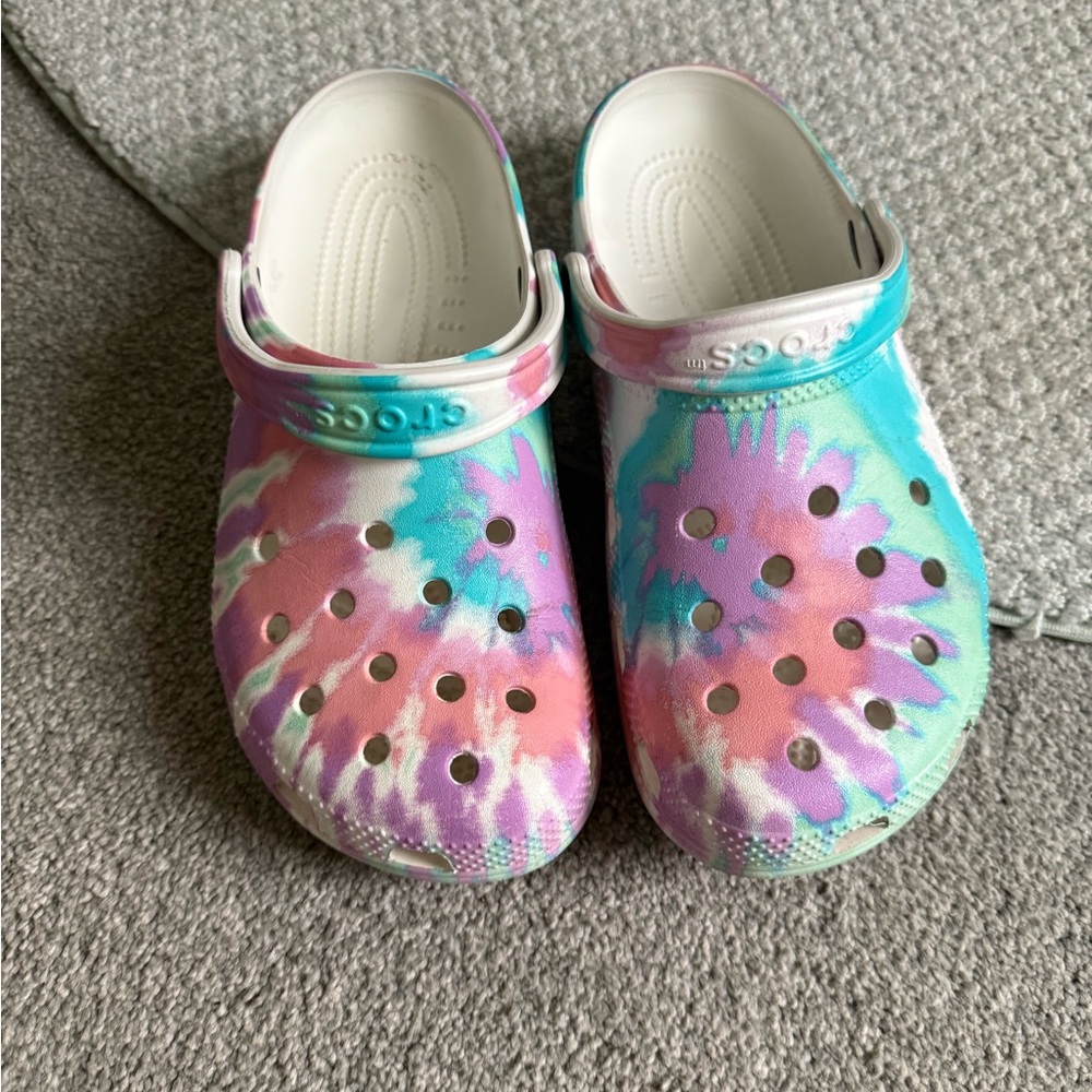 Colorful Tie Dye Clogs